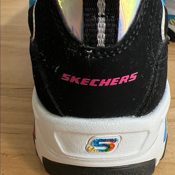 Skechers Black D Lites with Colorful Accents Sneakers - Picture 2 of 7